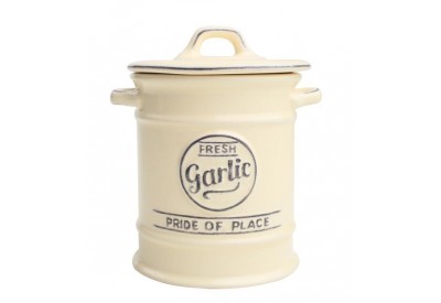 Pride of Place Garlic Jar OLD CREAM (D95 x H130mm / 3.7 x 5.11")